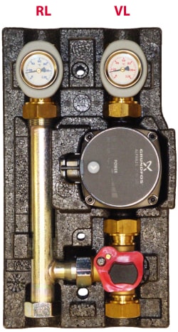 Насосно-смесительный модуль MK DN 25 ECO 2 с насосом Grundfos UPM3 HYBRID 25-70 Huch EnTEC 